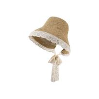 Foldable Summer Lace Sun Hat Wide Brim Panama Cap Soft Beach Bucket Hat  Beach Side