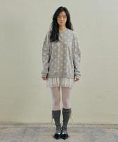 Hocus Pocus Dot Sweat Dress_Gray One