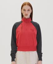 Golla W Raglan Color Block Sweatshirts [Pink] Pink/Free