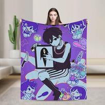 Dream World Sunny Blanket Anime Basil Omori Game Airplane Travel Flannel Throw Blanket For Couch Sofa Bed Super Soft Bedspread Size: 75*100cm, Weight: 230 GSM