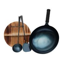 Zhangqiu Handmade Uncoated Wrought Iron Wok