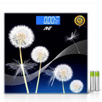 ANT Flora Dandelion Personal Digital Bathroom weighing scale for Human body Weight measurement with Wide LCD Display Thick Tempered Glass for Home