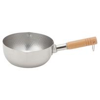 Maruyama Giken KOURIKKA Stainless Steel Yukihira with and Measuring IH and Gas Stove Made in Japan Pot, 20cm, 2.4L, Hook, Spout, Marks, KRY-733, white
