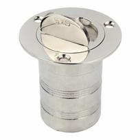 2'' Boat Marine Fuel Deck Fill Cap Keyless 316 Stainless Steel Gas Tank Filler with Chain