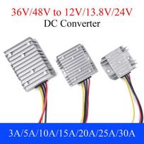 36V/48V to 12V/13.8V/24V DC Power Converter 3A 5A 10A 15A 20A 25V 30A Buck Regulator Step Down Voltage Supply Module For Car 36V-48V