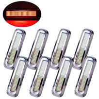 8PCS 120LED Transom Light Underwater Boat Lights LED Waterproof Speedboat Navigation Lighting Boat RVS Yacht Marine Accessories raudona