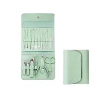 Clipper Set 16 Piece Nail Tools Matcha Green Pedicure Nail Scissors Ear Pick Nail Clipper One Size žalia