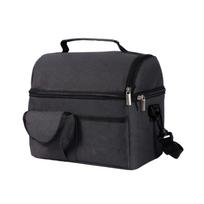 Cloth Double Layer Lunch Bag, Handheld Bento for Work Picnic, Portable Cooler Bag One Size juoda
