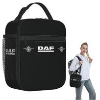 Daf Truck Klasikinio Automobilio Logotipas Izoliuotas Pietų Krepšys Moterims Vaikams Nešiojamos Maisto Dėžutės Termosinė Pietų Dėžutė Tote One Size gray