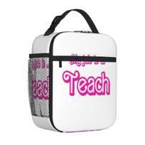 Bestselling MY JOB IS TEACH Tropical Insulated Lunch Pouch Yard Party Adjustable Strap Lunch Bag One Size