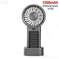 Solar Handheld Fan Small Dekstop Fan USB Light Rechargeable Portable Mini Air Cooling Hand Fan for Outdoor Camping Travel Hiking