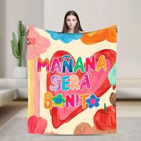 Manana Sera Bonito Karol G Blanket Quality Warm Soft Throw Blanket Winter Travel Office Couch Chair Novelty Bedspread Size: 75*100cm, Weight: 230 GSM