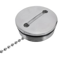 ABXV-Boat Deck Fill Filler Replacement Cap With Chain Stainless Steel Fuel Water Gas sidabras
