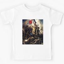 Liberty Leading the People by Eugène Delacroix Kids T-Shirt 130