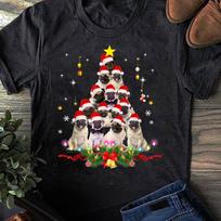 Pug Christmas Tree Dog Santa Merry Pugmas Xmas Gifts Boys T-Shirt - Gift for Dog Lovers - Funny Dog - Pug Lovers - Mother's Day 4XL