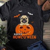 Cute Halloween Pug Dog Pumpkin Costumes Thanksgiving Design T-Shirt - Gift for Dog Lovers - Funny Dog - Pug Mom - Pug Lovers - Mother's Day L