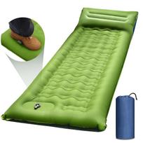 Ultralight TPU Waterproof Self Inflating Compact Sleeping Pad Portable Mattress Pillow for Outdoor Camping Hiking Backpacking 200cm*70cm*15cm