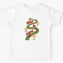 Lady Bug Trail – Cute Ladybug Walking on Grass Illustration Kids T-Shirt 120