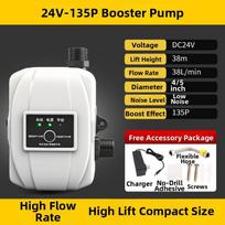 110V/220V High Efficiency Automatic Booster Pump Household Water Heater Shower Faucet Inverter 38-75L/min&38-65m&24v