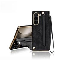 For Samsung Z Fold 7 Phone case Tempered Film Holder with Pen Slot Card Plating case Protective Cover for Samsung Z Fold 6 5 4 3 Opp Bag&For Samsung Z Fold 5 juoda