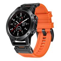 For Garmin Fenix 5 5S 5X 6X 7X Compatible Quick Release Wristband Special Forces Outdoor Strap for Smart Watch Bands 22mm oranžinė