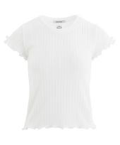 Plasma Sphere Nature Knit Cable Ribbon Short Sleeve Tee_White White/Free