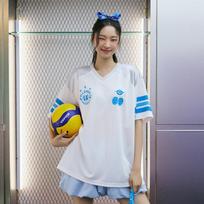 Rap [Kovo] 25~26 Korean Air Short Sleeve T-Shirt Ar7Gt608 Sky Blue/Ff