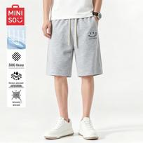 MINISO Men's Summer Casual Knee-Length Shorts M viržių pilka spalva