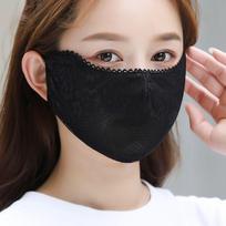 Solid Color Sunscreen Lace Mask Hanging Ear UV Protection Mask Sunscreen Face Cover  Sports