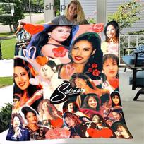 Selena Quintanilla Blanket Sherpa Microfiber Lightweight Plush blanket for Couch Bed Sofa Car Kids Adults throw Custom blankets Size: 75*100cm, Weight: 230 GSM