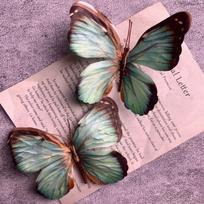 Artificial Butterfly Animal DIY Decorative Headpiece Art Deco Design Handcrafted Environment-Friendly Wall Mount Wedding Diwali Mini - Less than 4" žalia