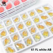 Rayo K9 Quality Drop Neon Glass Crystal AB Sewing Stones Flatback Sew on Rhinestones for Garment Clothes Bags Wedding Dresses 10.5*18mm/24pcs