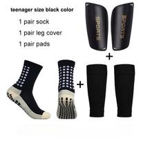 Teenager Size a Set of Soccer Shin Guard Football Grip Socks and Soccer Sleeves Crew Football Sport Socks for Youth 36-44 juoda