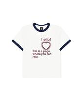 Page Cc You Can Rest Printed Ringer Short Sleeve T-Shirt Navy M