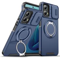 Motorola Moto G Play Stylus Case Armor Magnetic Ring Holder with Slide Camera Protection Pure Power Mobile Phone Case Opp Bag&Moto G 5G 2024/G Play 2024 (5G) juoda