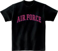 Awesome Us (23Ss) Air Force Logo Viva Magenta-Blue Short Sleeve T-Shirt Black L/Free