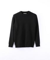 Panicalle Viscose Blend Crew Neck Ribbed Round Knit [Black] Black/48