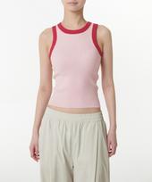 Musinsa Standard Woman Women'S Mini Boucle Ringer Knit Sleeveless Top [Pink] Pink/L