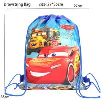 6/12Pcs Red McQueen Drawstring Bag Gift Bags Racing Car Travel Storage Package Birthday Party Decoration Supplies Baby Shower 27x35cm&6pcs