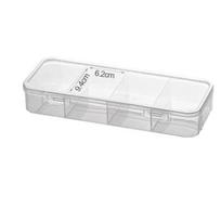 4 Grid Storage Box Dustproof Divided Storage Box Cosmetic Storage Box  Desktop Organization S