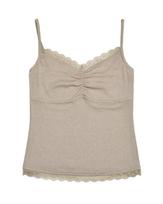 Hety Lace Wool Tank Top (Beige) Beige