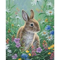 Pilnas 5D „pasidaryk pats“ deimantinis paveikslas „Gėlių zuikis“ deimantinis siuvinėjimas Visiškai klojamas kryželiu namų dekoras, rankų darbo dovana 20x30cm