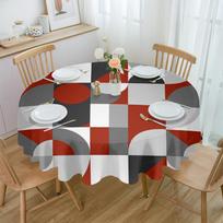 Šiaurietiška Retro Viduramžių Geometrinė Abstrakti Apvali Staltiesė Vandeniui Atsparus Stalo Uždangalas Vestuvių Vakarėlio Dekorui Valgomojo Stalo Uždangalas 4pcs 33x48 Table mat
