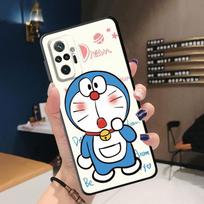 Animacinis Doraemon telefono dėklas skirtas Redmi Note 11S 9S 11T 10 Lite 9 7 8T 10S 8 11 Pro 9T Note11 Pro 11E Matinis krepšys Juodas minkštas dėklas Redmi Note 7