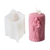 3D silikoninė forma Silikoninė žvakių forma Rankų darbo amatų forma Religinės statulos formos Silikoninės, skirtos rankų gamybai D