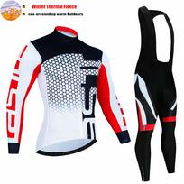 Žieminis termo fliso dviračių džersio komplektas, dviračių sportinė apranga, MTB uniforma, Ropa Ciclismo, plento dviračių drabužiai, Bicicleta ilgos kelnės su petnešomis S