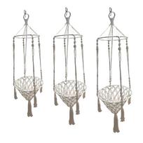 Cat Hammock Bohemian Pet Supplies Winter Indoor Outdoor Cat Toy Pet Cage Hammock for Kitten Sleeping Climbing Lounging Playing Diameter 30CM white