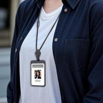 Badge Holder ID Card Waterproof Work Nurses Day Gift Nurse Cards Retractable Black Horizontal white