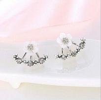 Crystal Stud Earrings Boucle Femme Fashion Flower Earrings for Women Gold Bijoux Jewelry Mujer MIT sidabras