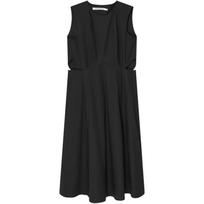 Calvin Klein Jeans Elegant Lace-Up Waist Embroidered Solid Color Sleeveless Dress Women dresses Space-Black J221175BEH XS
